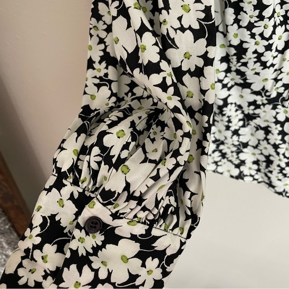 Rebecca Taylor | Paige Fluer Blouse, black/white/floral, size 12 - Picture 5 of 15